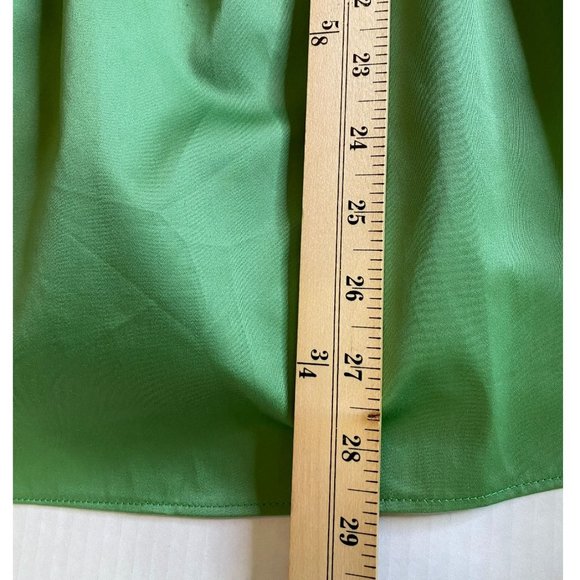 David’s Bridal Strapless Green Party Dress Size 8 – Ruched Bodice, Fit & Flare - Picture 7 of 10